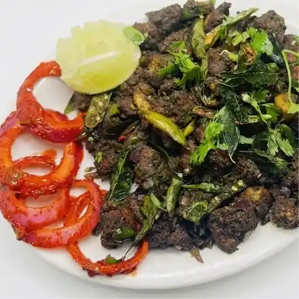 Pachimirchi Kodi Vepudu at Konaseema Cuisine